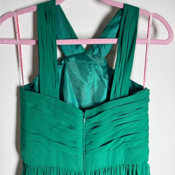 Monique Lhuillier Bridesmaid Crisscross Chiffon Gown - Picture 5 of 6